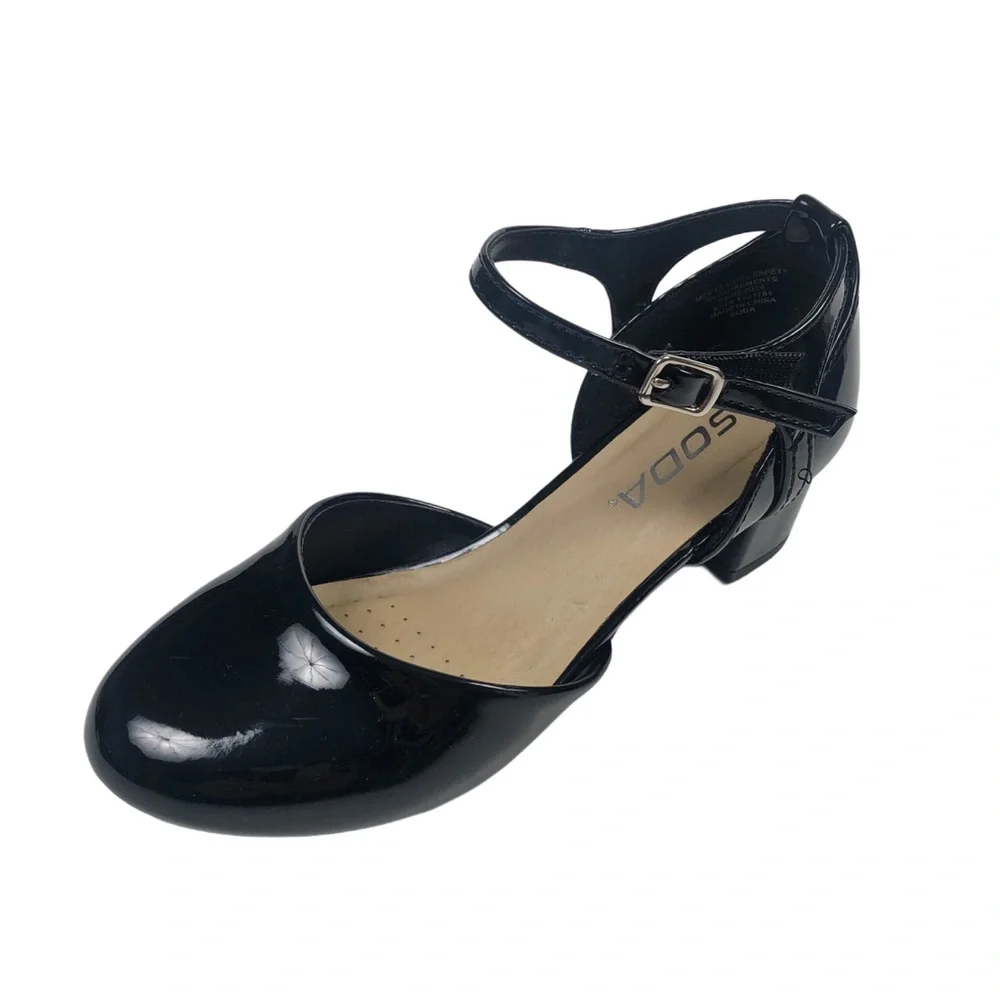 Soda Girls Black Patent Leather Dressy Shoes Sz 1.5